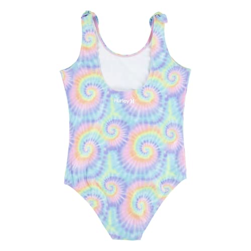 Hurley Mädchen Hrlg Shoulder Tie 1pc Swimsuit Einteiliger Badeanzug, Mehrfarbig, 8 años von Hurley