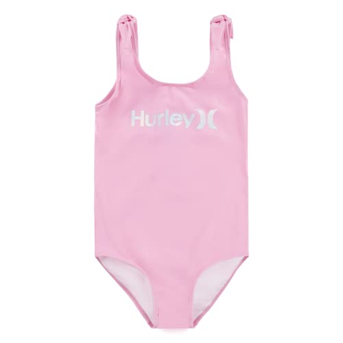 Hurley Mädchen Hrlg Shoulder Tie 1pc Swimsuit Einteiliger Badeanzug, Pink, 12 años von Hurley