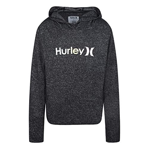 Hurley Mädchen Hrlg Super Soft Pullover Hoodie Kapuzenpullover, schwarz (Black Heather), 5 años von Hurley