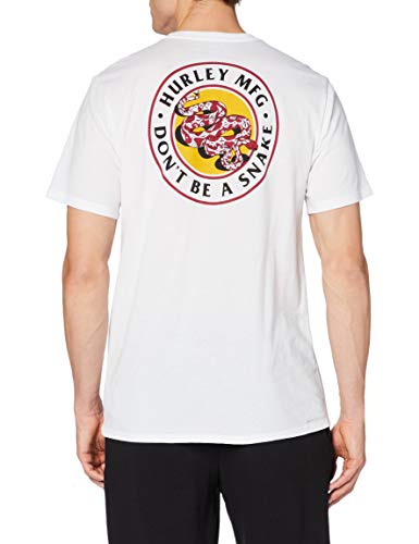 Hurley Herren Dri-Fit Don't Snake Short Sleeve Tshirt, White, XL von Hurley