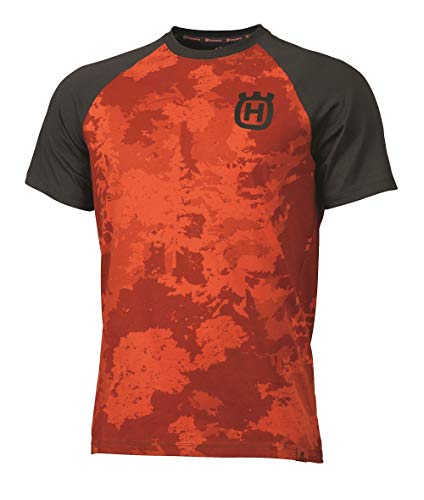 Husqvarna Kurzärmeliges Unisex-T-Shirt, Orange, Größe L von Husqvarna