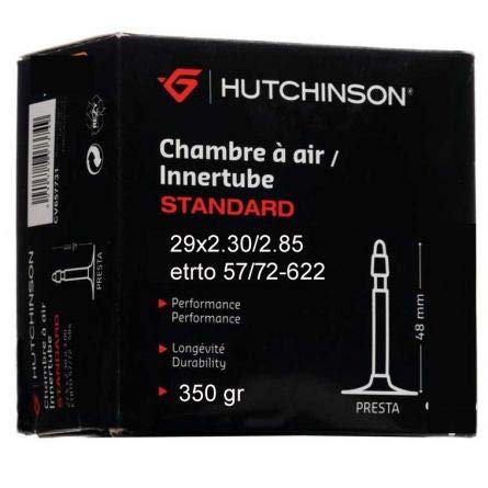 HUTCHINSON - Fahrradschlauch – MTB – Standard – widerstandsfähig und pannensicher – Presta-Ventil – Dicke 0,9 mm – 48 mm – 29 x 2,30-2,85, schwarz von Hutchinson