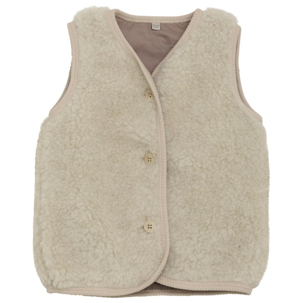 Huttelihut - Kid's Vest Wool Teddy with Lining - Merinoweste Gr 104 beige von Huttelihut
