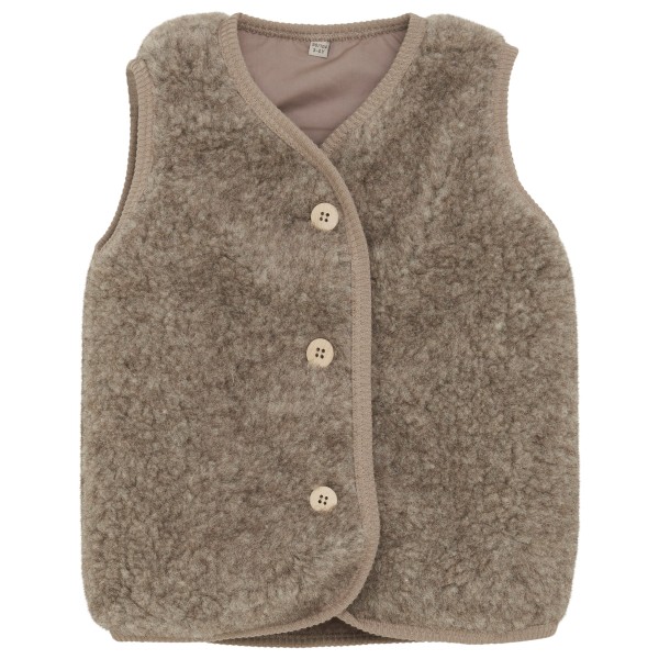 Huttelihut - Kid's Vest Wool Teddy with Lining - Merinoweste Gr 116 braun von Huttelihut