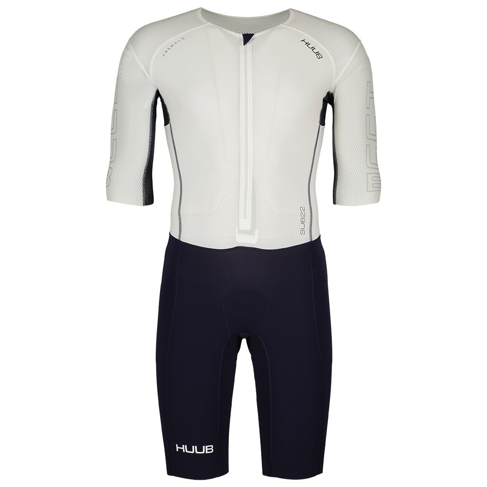 Huub Anemoi 2 Sub22 Fl Short Sleeve Trisuit Weiß,Blau XS Mann von Huub