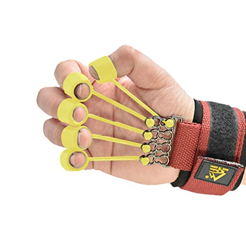 Tragbares Fingerstärkungsset – 5-teiliges Elastisches Silikon-Fingertrainingsgerät | Fingertrainer | Handgriffverstärker | Fingerstretcher-Widerstandsbänder von Huyeruie