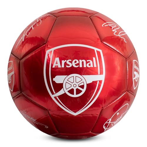 Hy-Pro Offiziell lizenzierter Arsenal F.C. Classic Signature Fußball, Metallic, Größe 5, Gunners, Training, Match, Merchandise, Sammlerstück für Kinder und Erwachsene von Hy-Pro