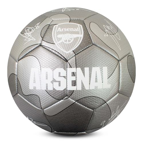 Hy-Pro Offiziell lizenzierter Arsenal F.C. Silver Camo Signature Fußball, Größe 5, Gunners, Training, Match, Merchandise, Sammlerstück für Kinder und Erwachsene von Hy-Pro