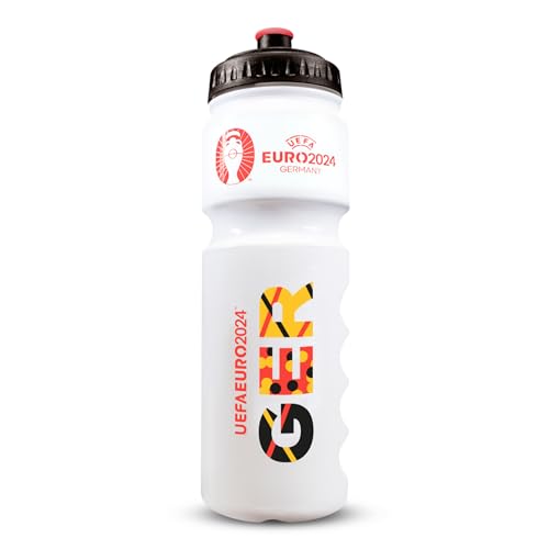 Hy-Pro Unisex-Youth Euro 2024 750ml Plastic Bottle-GER, White/Black/Red/Yellow von Hy-Pro