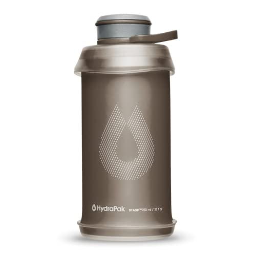 Hydrapak Unisex-Adult Stash zusammenklappbare Trinkflasche 750 ml Flasche, Mammoth Grey von HydraPak