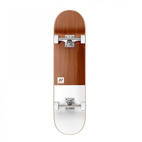 Centrano Unisex – Erwachsene Hydroponic Skateboard Komplettboard, White-Brown, 7.875" von Hydroponic