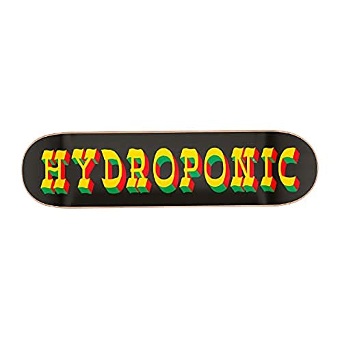 Hydroponic Unisex – Erwachsene West Skateboard Deck, Black-Rasta, 8.375" von Hydroponic