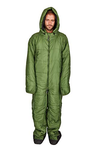 Hygger Nanuk Garden Green S - Original Schlafsack mit Armen und Beinen, 3M Thinsulate-Füllmaterial ist Ultra warm, leicht und klein im Packmaß von Hygger