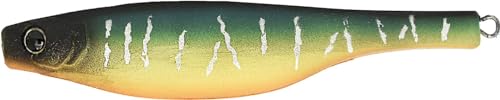 Hyperlastics Tail Spinner Dartspin, rund, Jighead, 12 cm, 8 g, Matte Tiger, Chartreuse, Darts 4,5 Rj08 Mat T von Hyperlastics