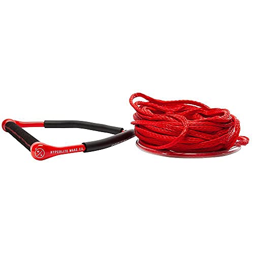 Hyperlite 2020 CG Handle with 60ft Poly-E Wakeboard Tow Rope - Red von Hyperlite