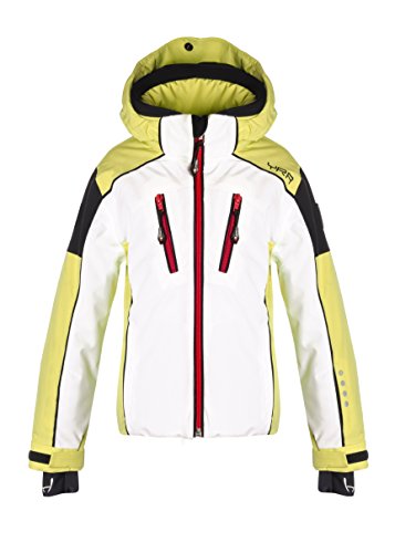 Hyra Mädchen Coira Ski Jacket, White/Lime Green, 10 years/140 cm von Hyra