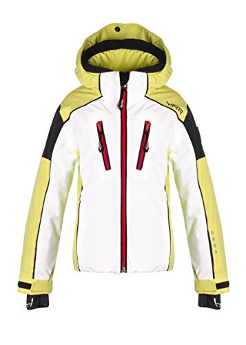 Hyra Mädchen Coira Ski Jacket, White/Lime Green, 14 years/164 cm von Hyra