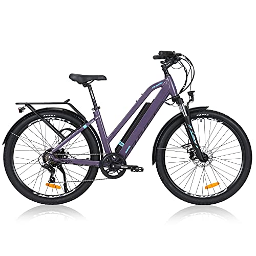 Hyuhome Elektrofahrräder für Erwachsene Herren Damen 36V 12.5Ah Mountain E-MTB Fahrrad,27.5" Ebikes Full Terrain,Shimano 7 Gang Doppelscheibenbremsen für Outdoor Pendler von Hyuhome