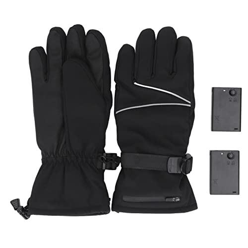Schnell Erhitzende Touchscreen-Heizhandschuhe mit Reißverschlusstasche, Tragbare Handwärmehandschuhe, Handfläche aus PU-Leder für Konstante Temperatur 40 °C von Hztyyier