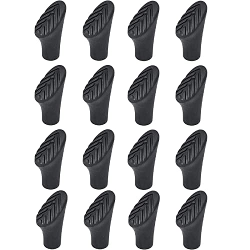 Trekking Gummipuffer 16 Stück Nordic Walking Pads Trekking Gummipuffer, Nordic Walking Pads Asphalt Gummipuffer, Trekkingstöcke Nordic Walking Pads für alle gängigen Nordic Walking Stöcke von Hzyclzh