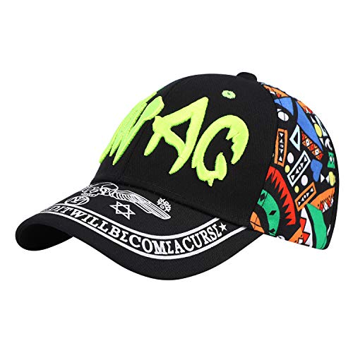 Baseball kappe Eltern Kind Baseball Cap Alphabet Stickerei Basecap Verstellbar Snapback Graffiti Baseball Mütze Baumwolle Modisch Hut Sport Outdoor Sonnenschutz Sonnenhut für Tennis Golf Reisen von IBLUELOVER