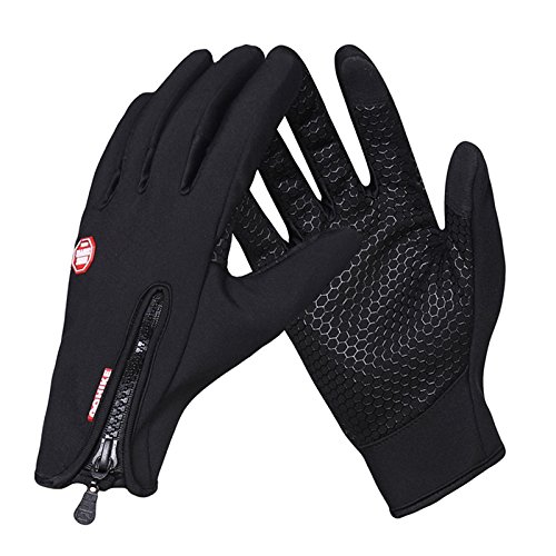 IBuyi Unisex Winter Winddichte Thermo-Handschuhe für das Radfahren Skifahren Wandern Jagd Klettern Camping Racing - Anti-Rutsch-Touch-Screen-Handschuhe für Outdoor-Sport (M) von IBuyi