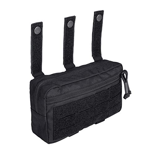 IDOGEAR Taktische Tasche MOLLE Dump Taschen Falltasche Dual-Purpose Carrying Kit EDC Tasche mit MOLLE-Haken und -Schlaufen für Weste 500D-Nylon (Black) von IDOGEAR