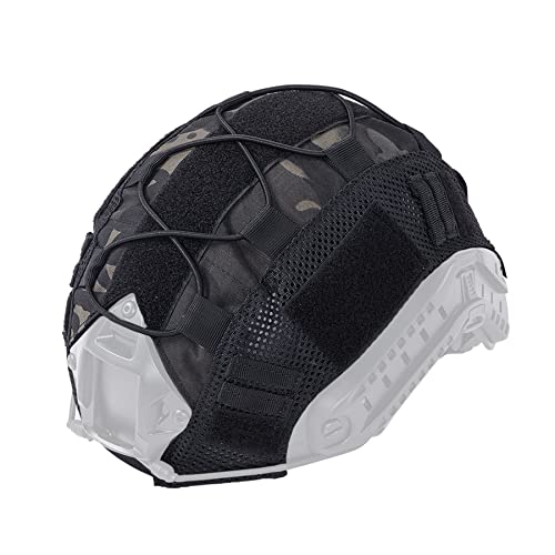 IDOGEAR Taktische Helmtasche für Schnellhelm Helmhülle, für Airsoft-Helm, Größe M/L, Militär, Paintball, Jagd, Schießausrüstung – 500D Nylon – ohne Kopfhörer (Multi-camo Black) von IDOGEAR