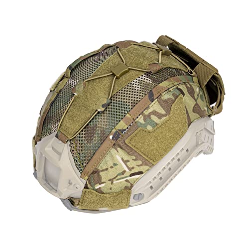 IDOGEAR House Taktische Helmtasche mit Tasche Akku NVG Helm Gegengewicht für Fast Helmet Größe M/L/XL Helm Zubehör (Large, Multi-camo) von IDOGEAR