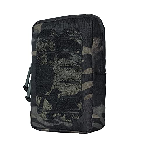 IDOGEAR Taktische Molle-Tasche, multifunktional, kompakt, EDC, kleine Mehrzweck-Tasche, Administasche, Organizer für den Außenbereich (Multi-camo Schwarz) von IDOGEAR