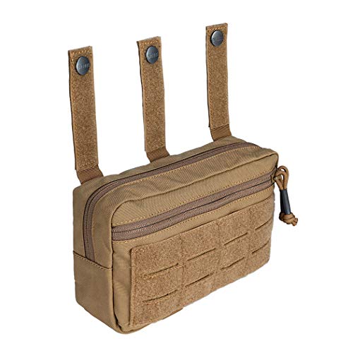 IDOGEAR Taktische Tasche MOLLE Dump Taschen Falltasche Dual-Purpose Carrying Kit EDC Tasche mit MOLLE-Haken und -Schlaufen für Weste 500D-Nylon (Coyote Brown) von IDOGEAR