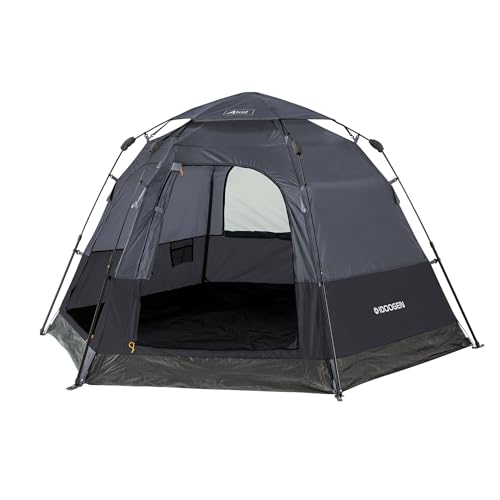 IDOOGEN Instant Zelte für Camping, 4 Personen Pop-Up-Campingzelt mit 2 Türen, 4 Netzfenstern, wasserdicht, einfach aufzubauen, Zelt für Outdoor, Camping, Strand, Reisen von IDOOGEN