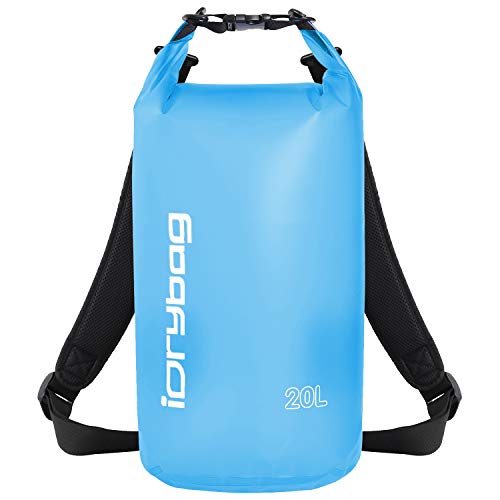 IDRYBAG Clear Dry Bag Waterproof Floating 2L/5L/10L/15L/20L, Lightweight Dry Sack Water Sports, Marine Waterproof Bag Roll Top for Kayaking, Boating, Canoeing, Swimming, Hiking, Camping, Rafting von IDRYBAG