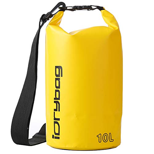IDRYBAG Dry Bag Waterproof Floating, PVC Waterproof Bag Roll Top, 10L Dry Bag Kayak Storage for Kayaking, Boating, Rafting, Swimming, Hiking, Camping, Travel, Beach von IDRYBAG