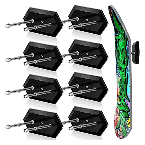IEW Skateboard-Wandhalterung mit Schraube, schwimmender Skateboard-Aufhänger, Skateboard-Halterung, zum Aufhängen, 8 Stück von IEW
