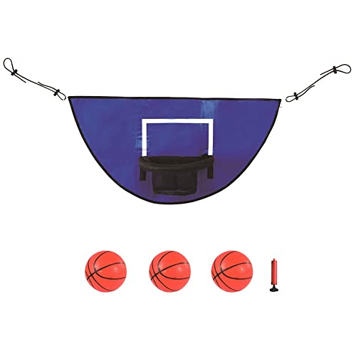 IEW Trampolin Basketballkorb Blau Basketballständer PVC Basketballständer mit Mini-Basketball einfach zu installieren Basketballkorb Trampolin für Breakaway Safe Dunking von IEW