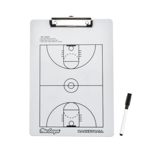 IEW Trocken abwischbares Klemmbrett für Basketball mit doppelseitigem Basketball-Markerbrett für Basketballstrategie, langlebig, einfach zu installieren, einfach zu bedienen von IEW