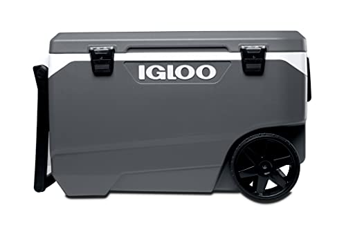 IGLOO Latitude 90 Kühlbox mit Rollen, 85 Liter, Grau von IGLOO
