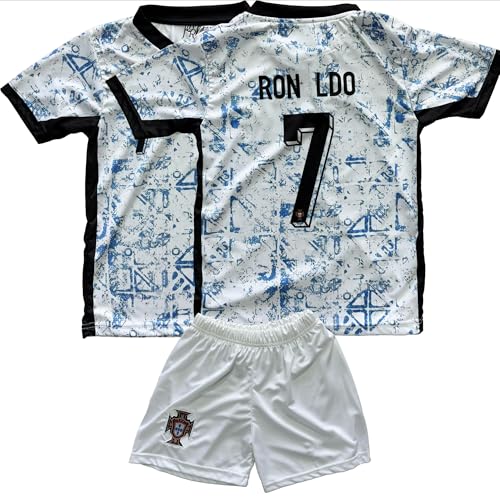 IHIMI Trikot Kinder Set #7 – Portugal RNDO Fußballtrikot mit Shorts | Socken | Fußballtrikot für Training, Freizeit | Turniere | Jungen Sportshirt Set (128) von IHIMI