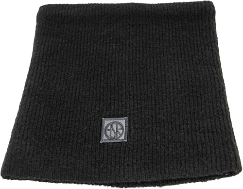 IMMA AS ROMA ASR LEATHER PATCH KNITTED WARM NECK - BLACK von AS Roma