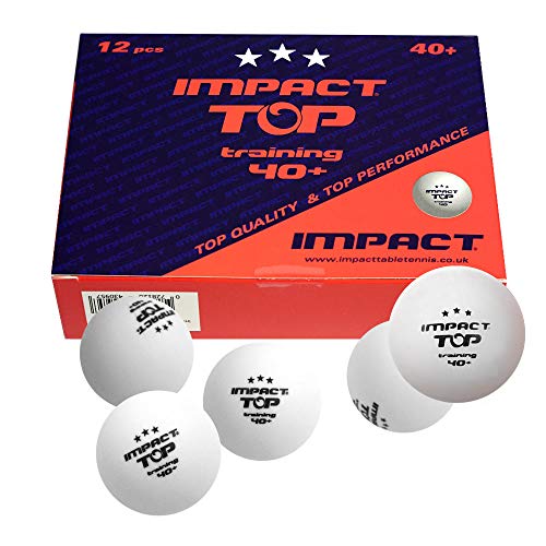 IMPACT TOP Training Tischtennisbälle, Weiß, 12 Stück von IMPACT