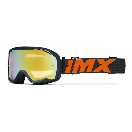 IMX RACING Endurance Motorradbrille | Dreilagiger Schwamm | DualLens Kratzfeste AntiFog-Beschichtung | Breites 40-mm-Band Silikonaufdruck | Zwei Linsen inklusive von IMX RACING