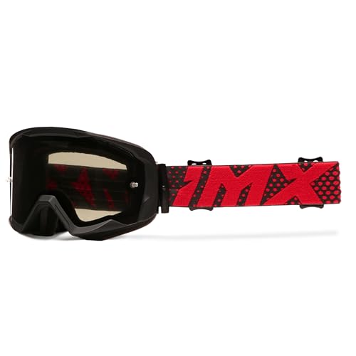 IMX RACING Endurance Motorradbrille | Dreilagiger Schwamm | DualLens Kratzfeste AntiFog-Beschichtung | Breites 40-mm-Band Silikonaufdruck | Zwei Linsen inklusive von IMX RACING