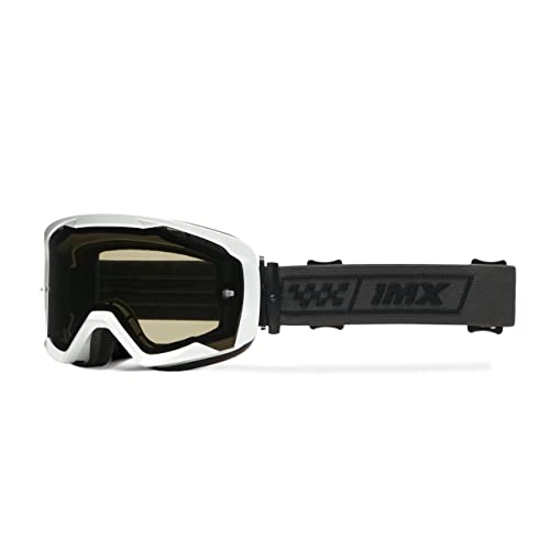 IMX RACING Endurance Motorradbrille | Dreilagiger Schwamm | DualLens Kratzfeste AntiFog-Beschichtung | Breites 40-mm-Band Silikonaufdruck | Zwei Linsen inklusive von IMX RACING