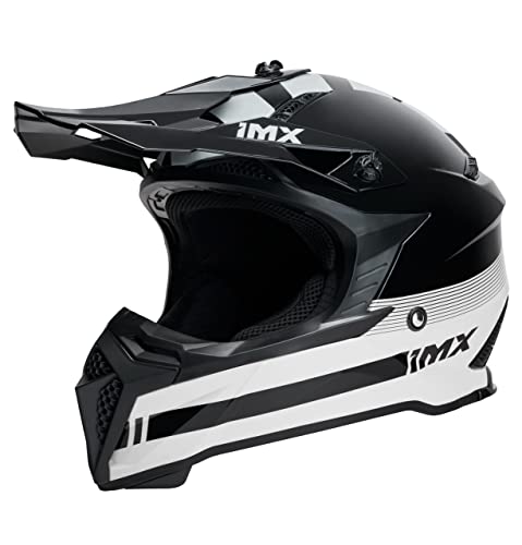 IMX RACING FMX-02 Offroad Motorradhelm 2 Größen EPS Emergency Abnehmbare Wangenpolster Verstellbares Visier Abnehmbares Innenfutter von IMX RACING