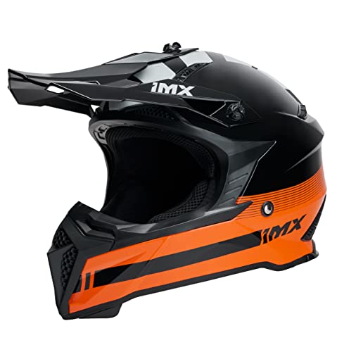 IMX RACING FMX-02 Offroad Motorradhelm 2 Größen EPS Emergency Abnehmbare Wangenpolster Verstellbares Visier Abnehmbares Innenfutter von IMX RACING