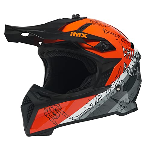 IMX RACING FMX-02 Offroad Motorradhelm 2 Größen EPS Emergency Abnehmbare Wangenpolster Verstellbares Visier Abnehmbares Innenfutter von IMX RACING