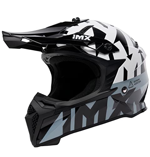 IMX RACING FMX-02 Offroad Motorradhelm 2 Größen EPS Emergency Abnehmbare Wangenpolster Verstellbares Visier Abnehmbares Innenfutter von IMX RACING