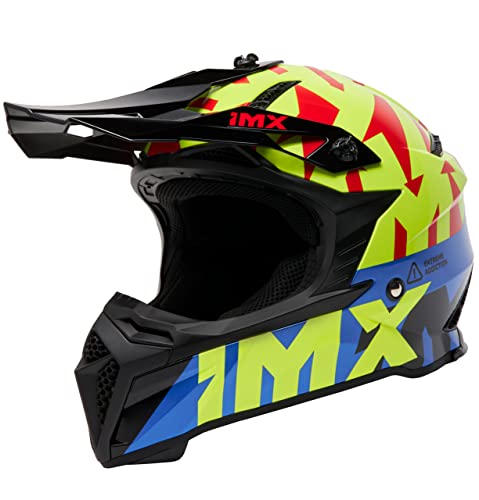 IMX RACING FMX-02 Offroad Motorradhelm 2 Größen EPS Emergency Abnehmbare Wangenpolster Verstellbares Visier Abnehmbares Innenfutter von IMX RACING