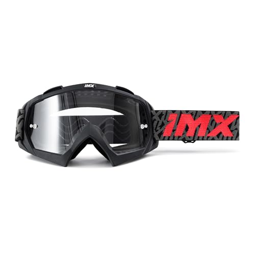 IMX RACING MUD Motorrad Schutzbrille | Klare Linse | Anti-Beschlag und Anti-Kratz Linse | Band mit Silikondruck | Drei Lagen Schaum | Ein Linse enthalten von IMX RACING